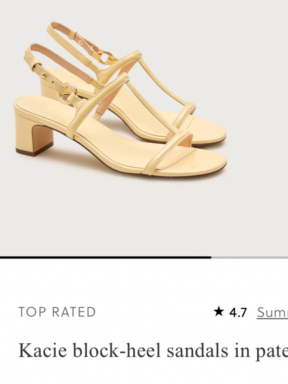 J.Crew Kacie Block Heel Sandals (US 8 - Yellow) NWT